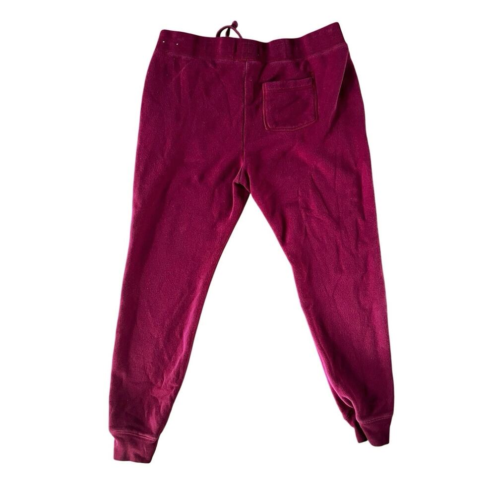 HOLLISTER Graphic Logo Deep Red Sweatpants Fleece Jogger | S - Picture 4 of 6